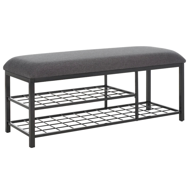 Banc étagère ouvert avec coussin - 42 L x 15 P x 18 H - 42Lx15Px18H