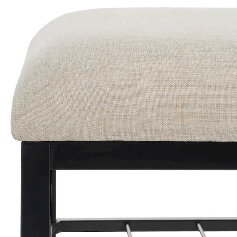 Banc étagère ouvert avec coussin - 42 L x 15 P x 18 H - 42Lx15Px18H