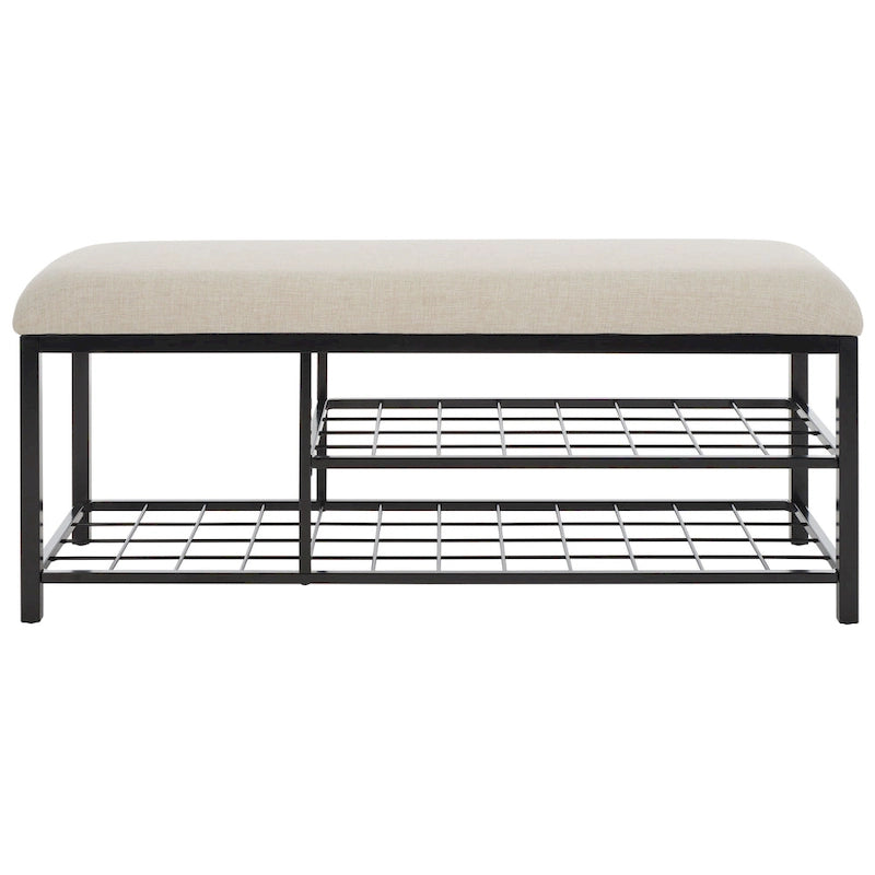 Banc étagère ouvert avec coussin - 42 L x 15 P x 18 H - 42Lx15Px18H