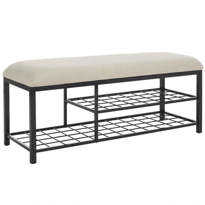 Banc étagère ouvert avec coussin - 42 L x 15 P x 18 H - 42Lx15Px18H