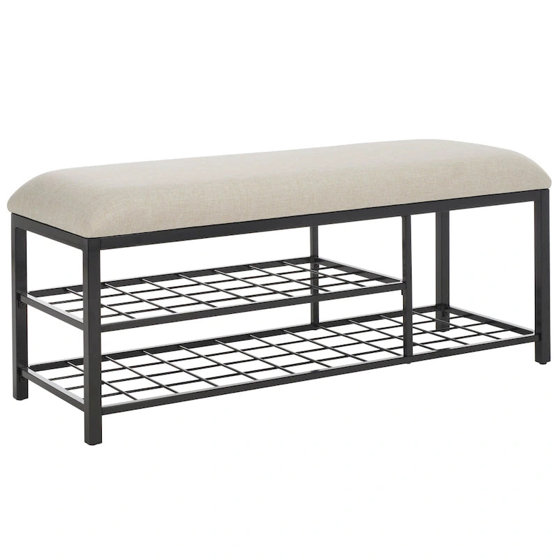 Banc étagère ouvert avec coussin - 42 L x 15 P x 18 H - 42Lx15Px18H