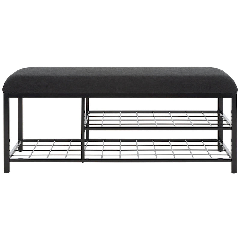 Banc étagère ouvert avec coussin - 42 L x 15 P x 18 H - 42Lx15Px18H