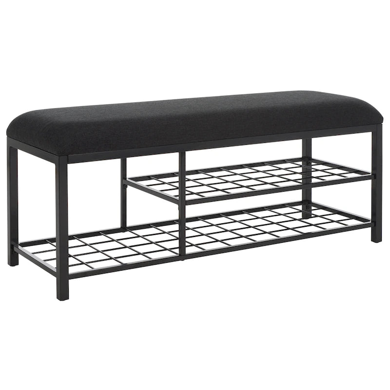 Banc étagère ouvert avec coussin - 42 L x 15 P x 18 H - 42Lx15Px18H