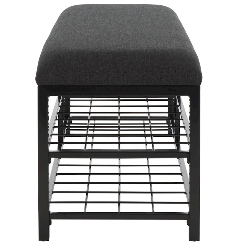 Banc étagère ouvert avec coussin - 42 L x 15 P x 18 H - 42Lx15Px18H
