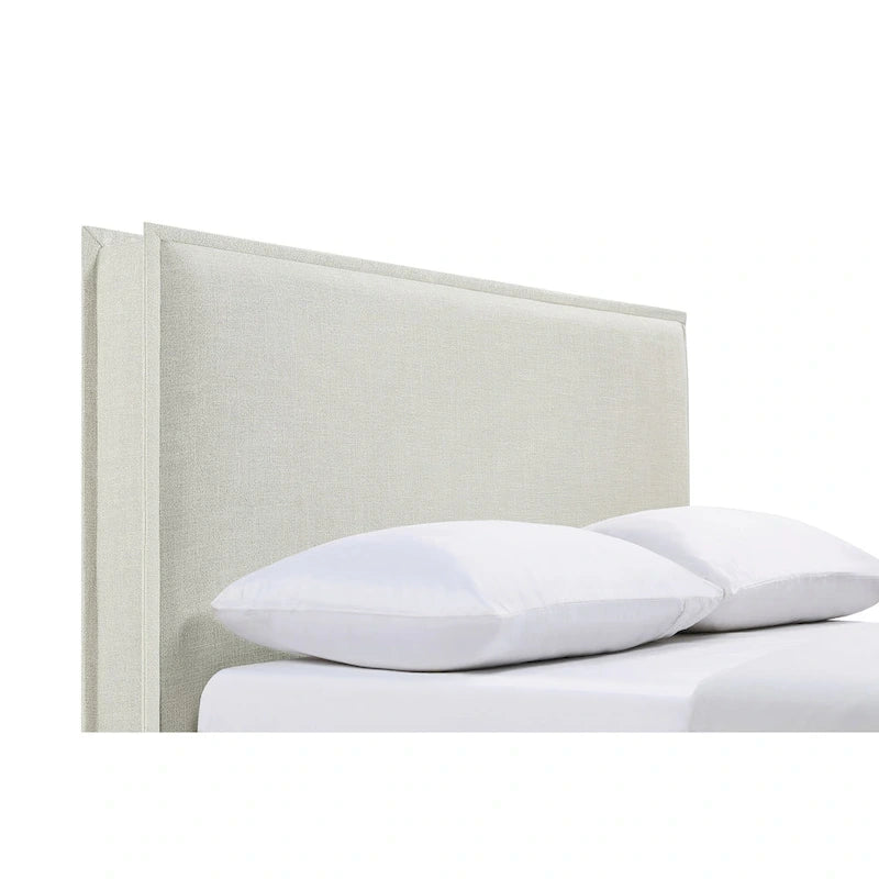 Tête de lit rembourrée avec détails à bride