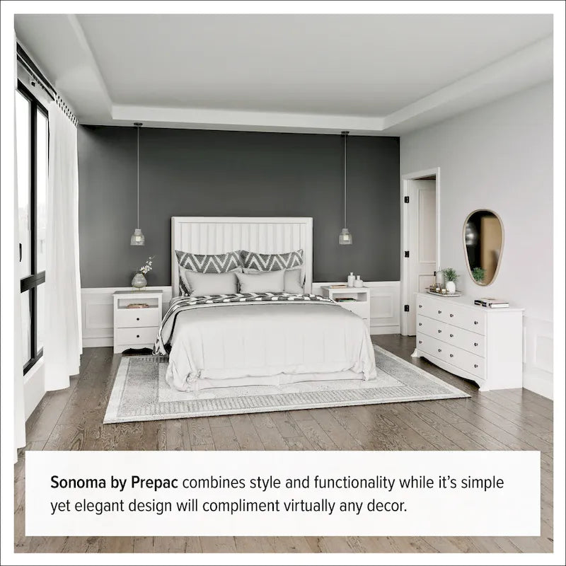 Commode à 6 tiroirs pour chambre à coucher, Grande commode, Meuble de chambre, Rangement et organisateur de vêtements