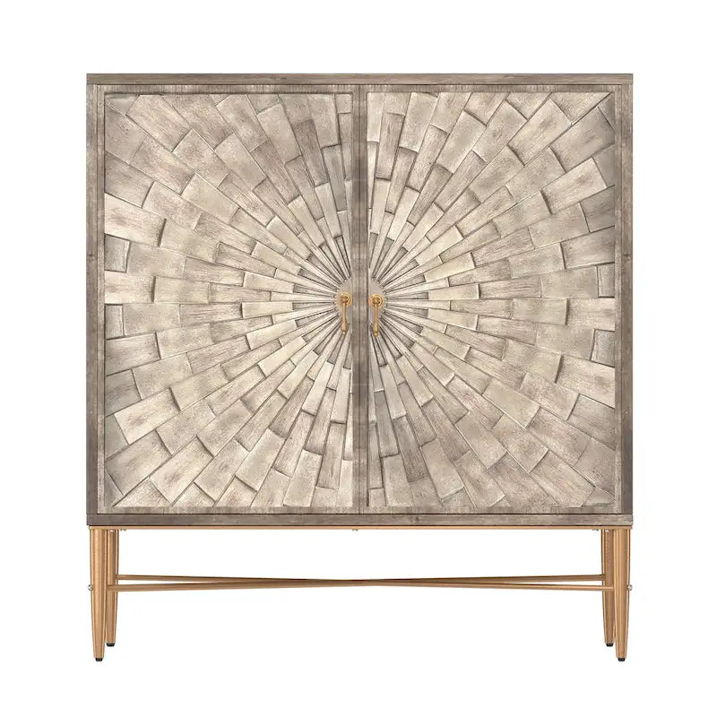 Buffet 2 portes en bois vintage avec rangement