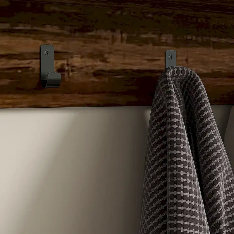 Ensemble banc à chaussures et porte-manteau 2 en 1, portemanteau avec banc et rangement à chaussures à 5 crochets