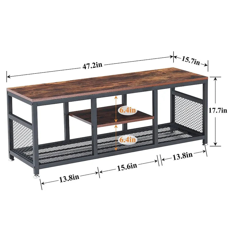 Ensemble de 3 tables basses modernes avec étagères de rangement, coloris marron/noir