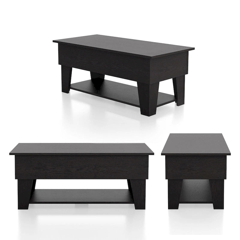 Table basse moderne à plateau relevable de 39 pouces avec lumière LED 16 couleurs et rangement caché