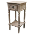 Table d'appoint rustique en bois massif style ferme moderne