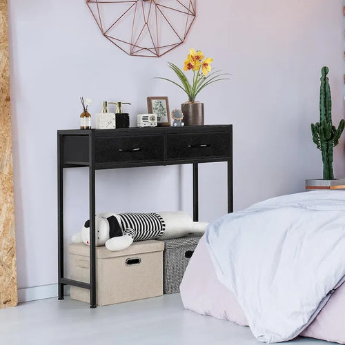 33.5 Modern Narrow Console Table with Drawers