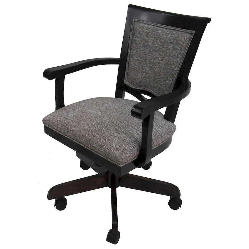 Chaise de salle à manger pivotante en bois à roulettes - 400 sur roulettes - Rembourrage personnalisé - Siège de 18 pouces
