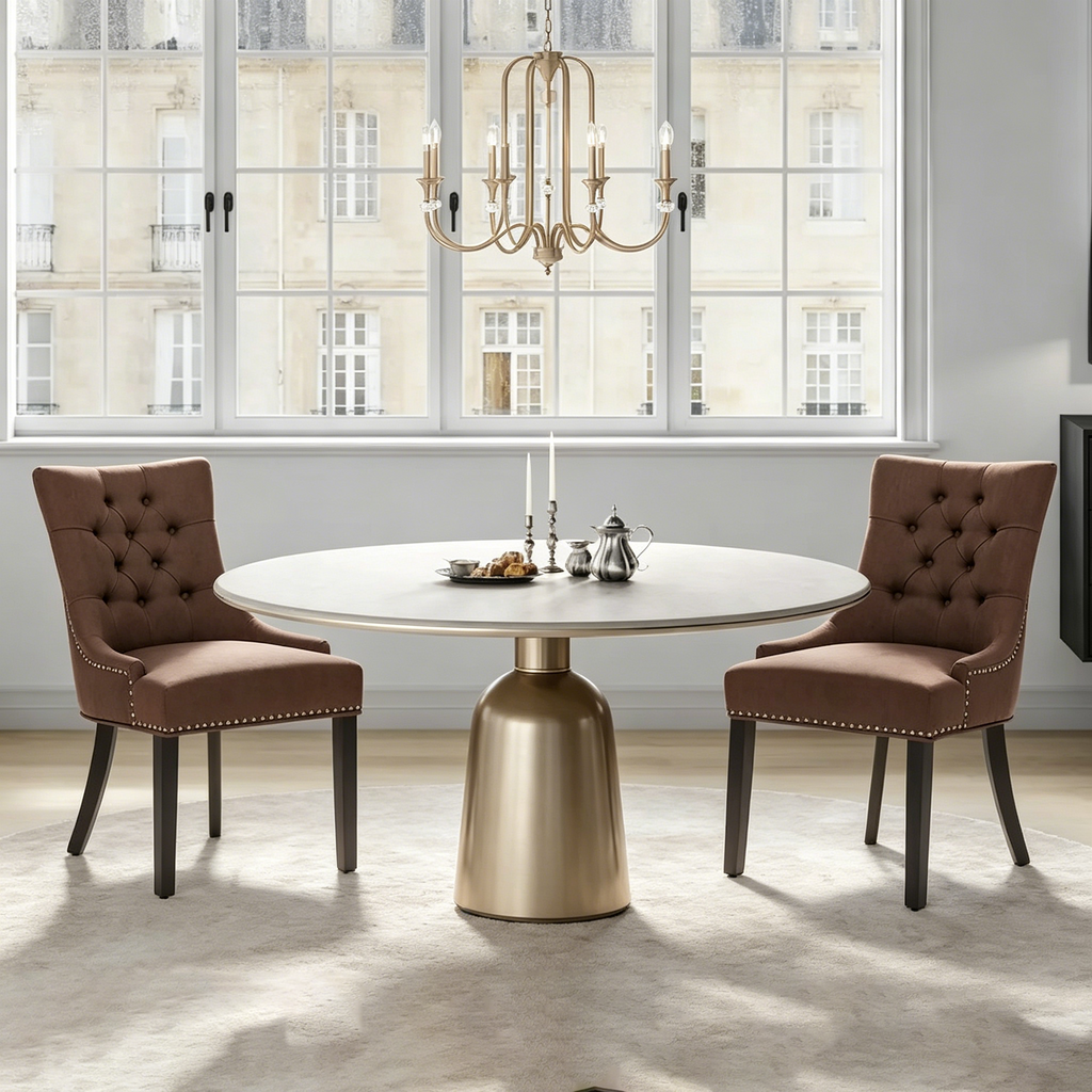 Chaise de salle à manger capitonnée (lot de 2)